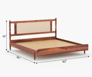 Orion Luxury Sheesham Wood Bed with Storage and Headboard - Image 3