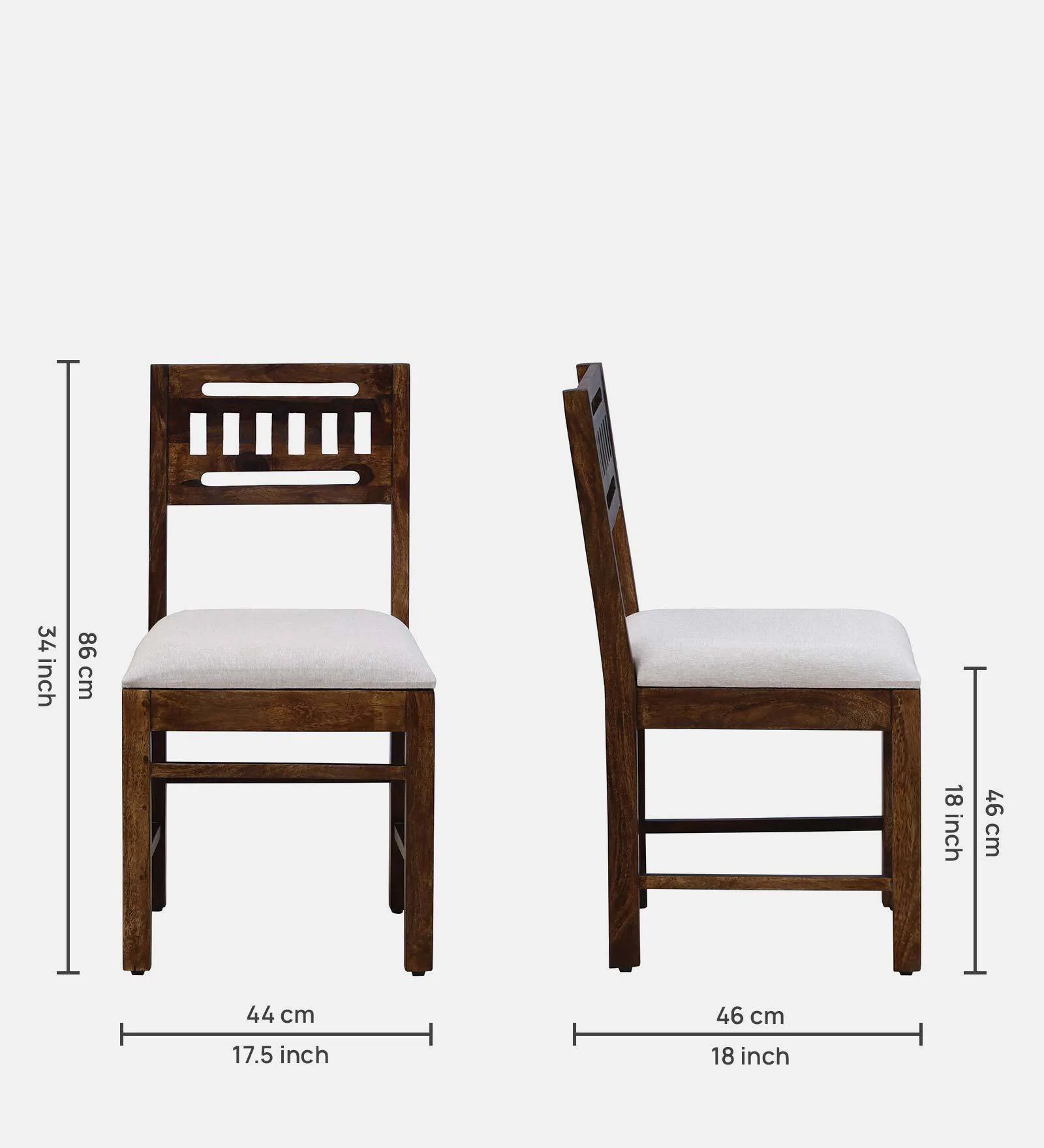 Orlena Solid Sheesham Wood 6 Seater Family Dining Set - Image 5