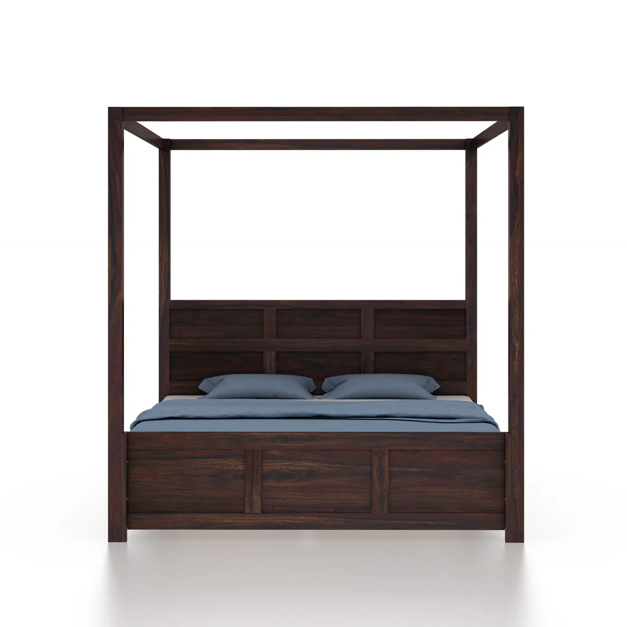 Orlena Solid Sheesham Wood Bunk Bed in Rustic Teak Finish - Image 4