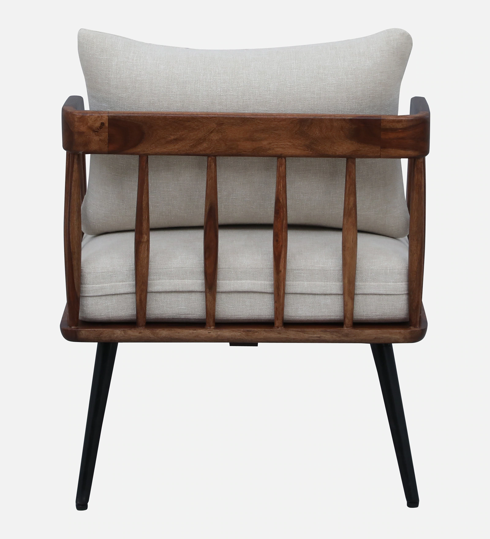 Orlena Solid Wood Accent 1 Seater Sofa in Provincial Teak Finish - Image 5