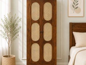 Orlena Solid Wood Multipurpose Cabinet in Rich Teak Finish