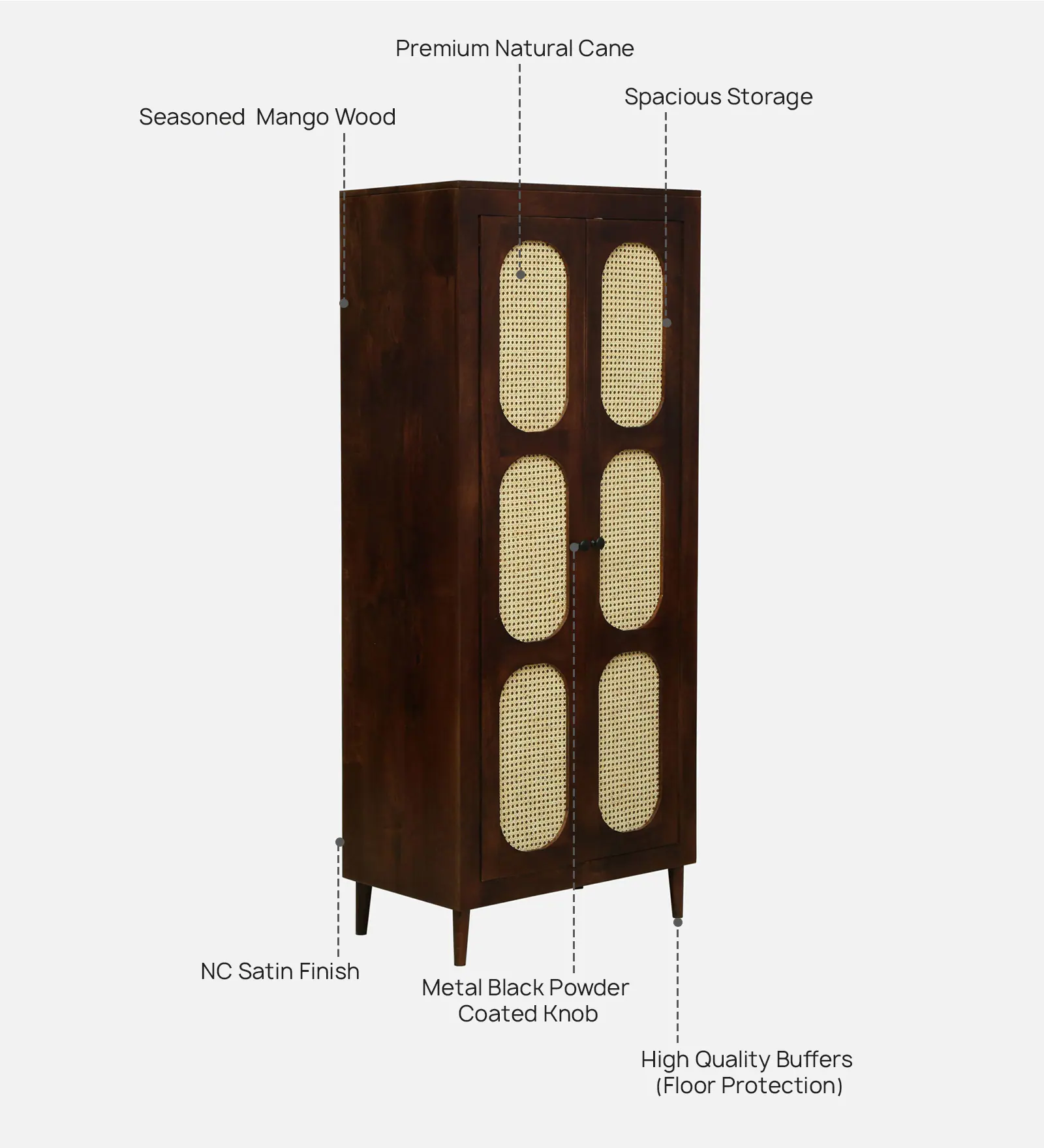 Orlena Solid Wood Multipurpose Cabinet in Rich Teak Finish - Image 6