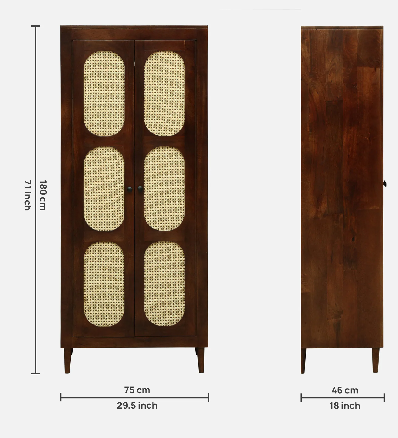 Orlena Solid Wood Multipurpose Cabinet in Rich Teak Finish - Image 7