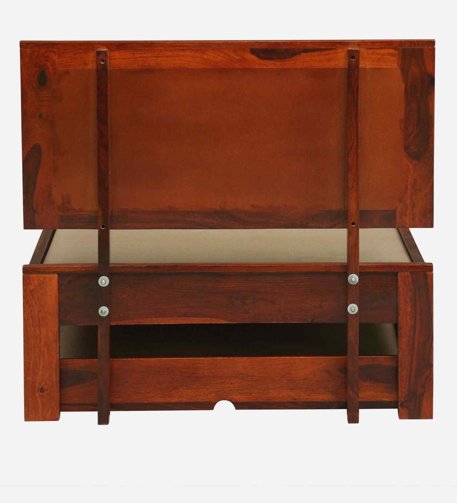 Orlena Solid Sheesham Wood Single Bed in Premium Walnut Finish - Image 4