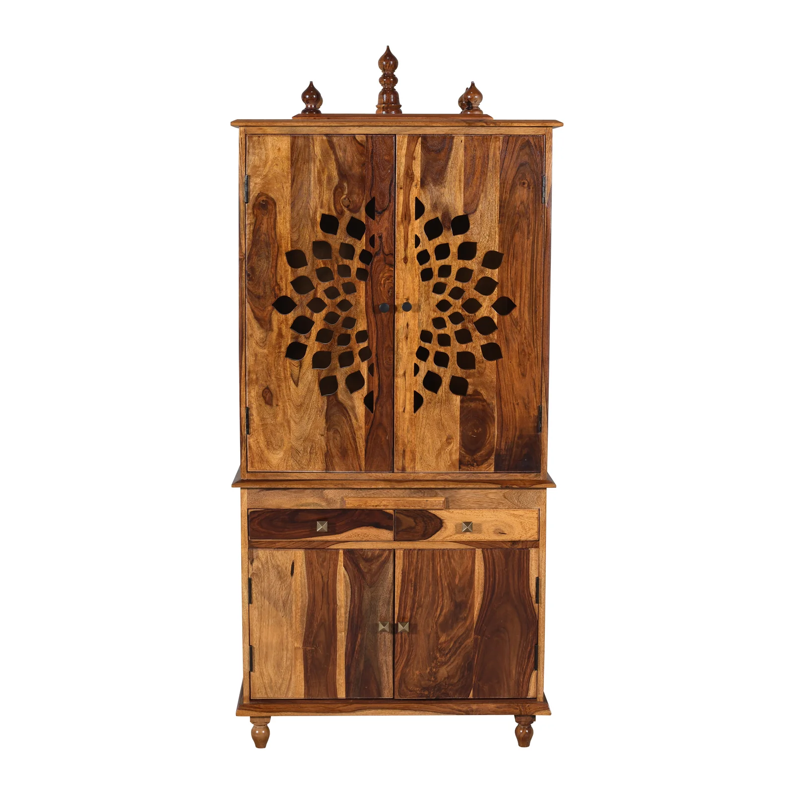 Prarthana Elegant Solid Sheesham Wood Pooja Mandir - Image 2