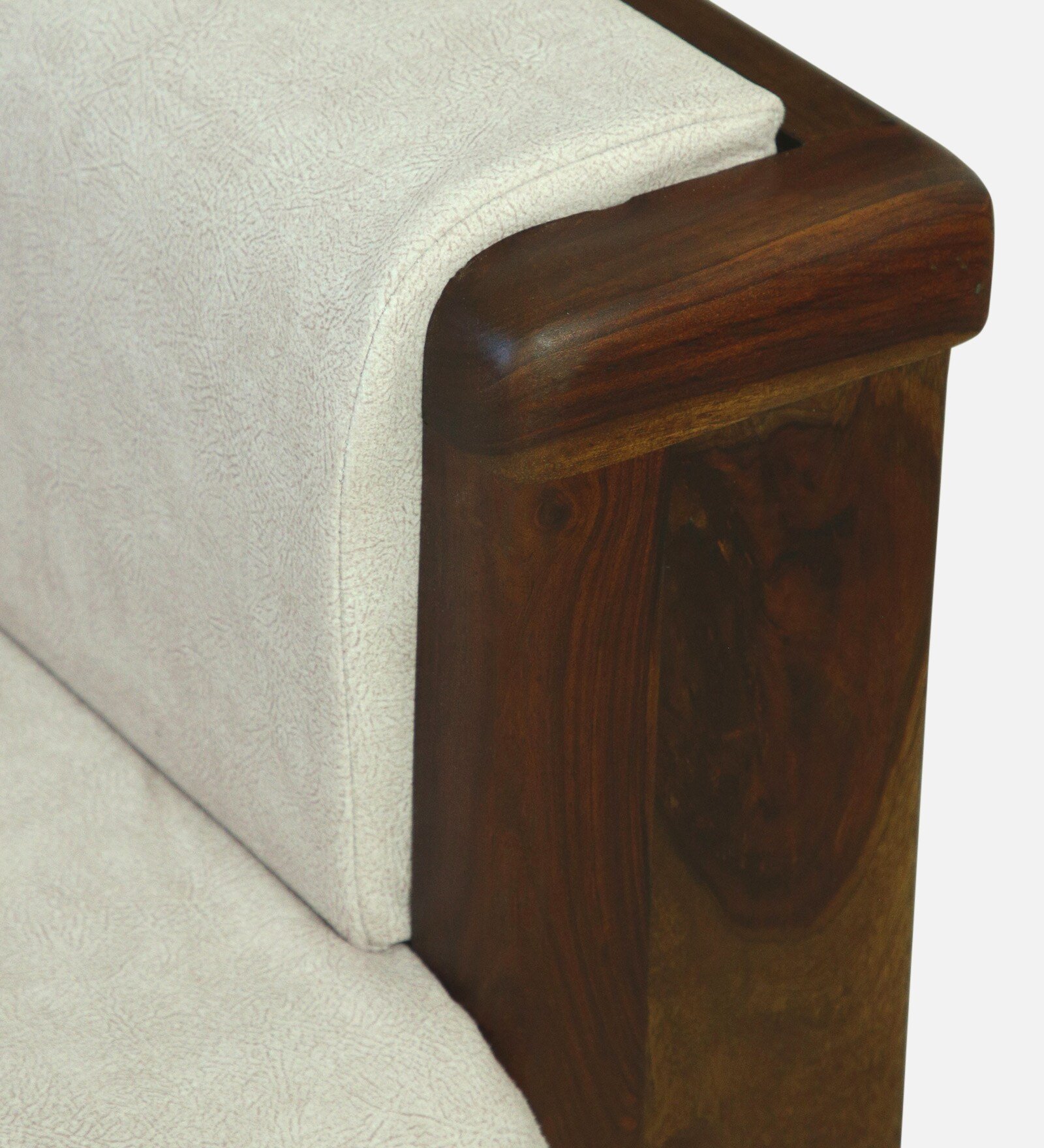 Premium Designer Solid Wood 1 Seater Sofa with Elegant Fabric Finish - Image 2