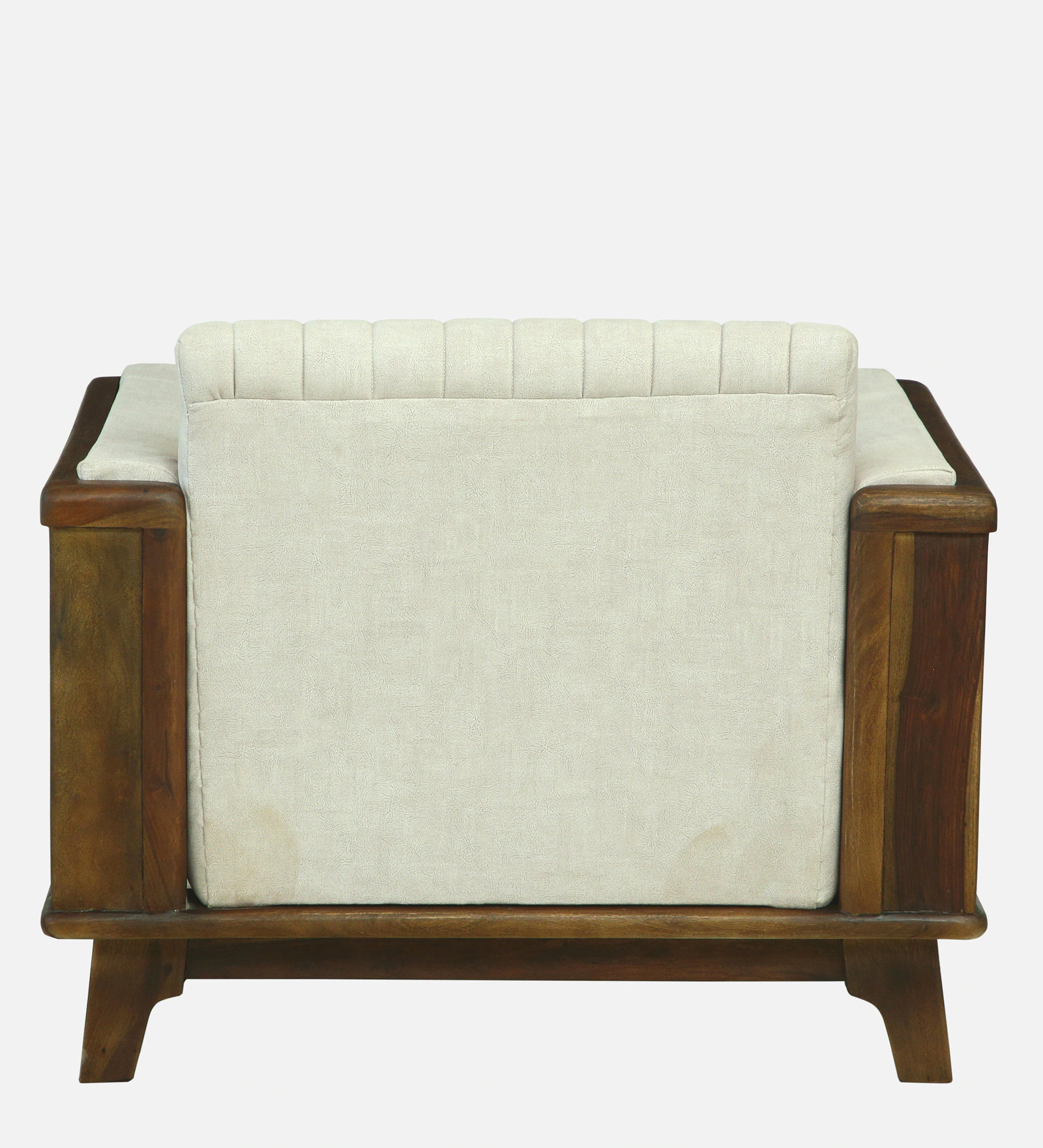 Premium Designer Solid Wood 1 Seater Sofa with Elegant Fabric Finish - Image 3