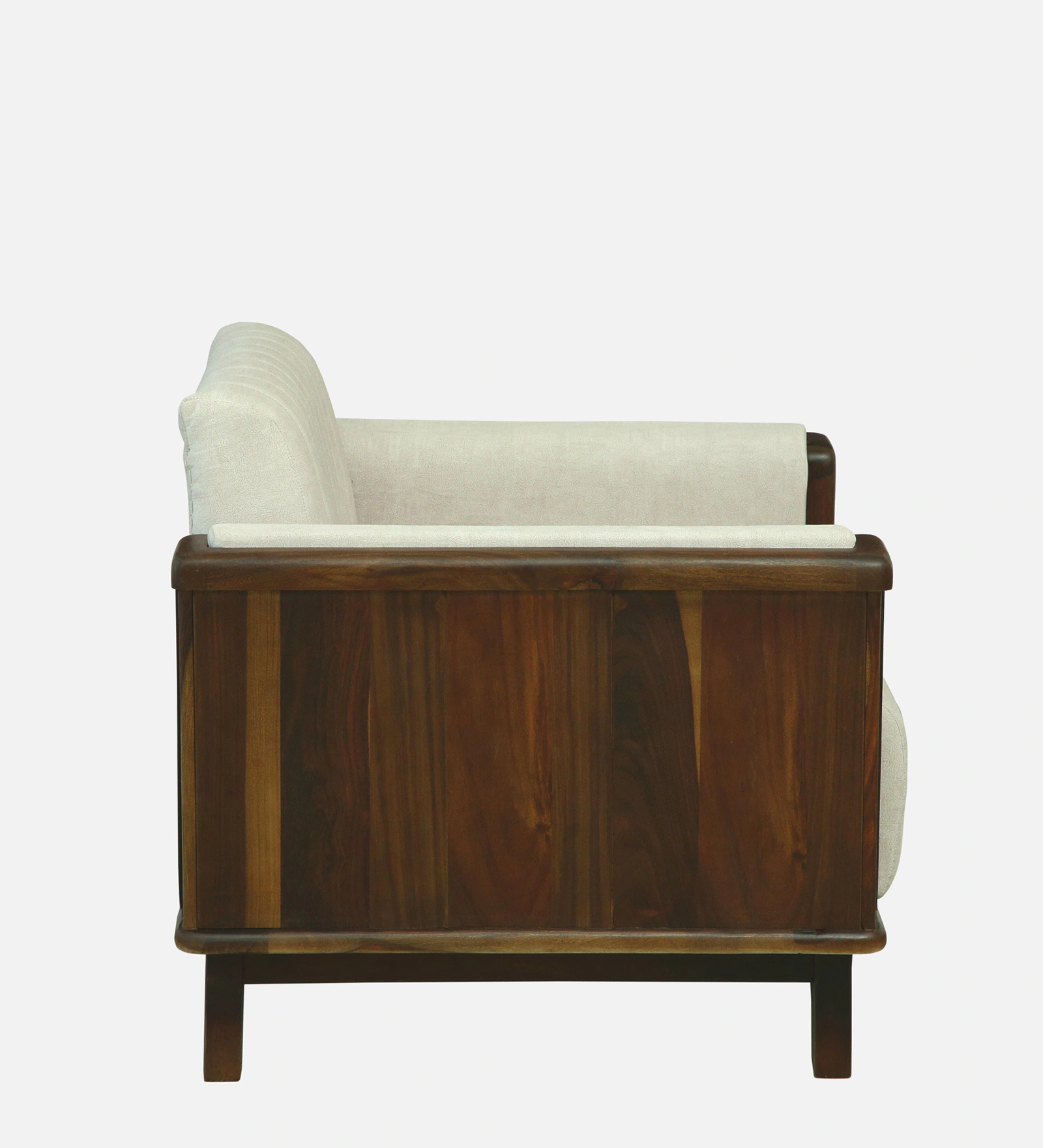 Premium Designer Solid Wood 1 Seater Sofa with Elegant Fabric Finish - Image 7