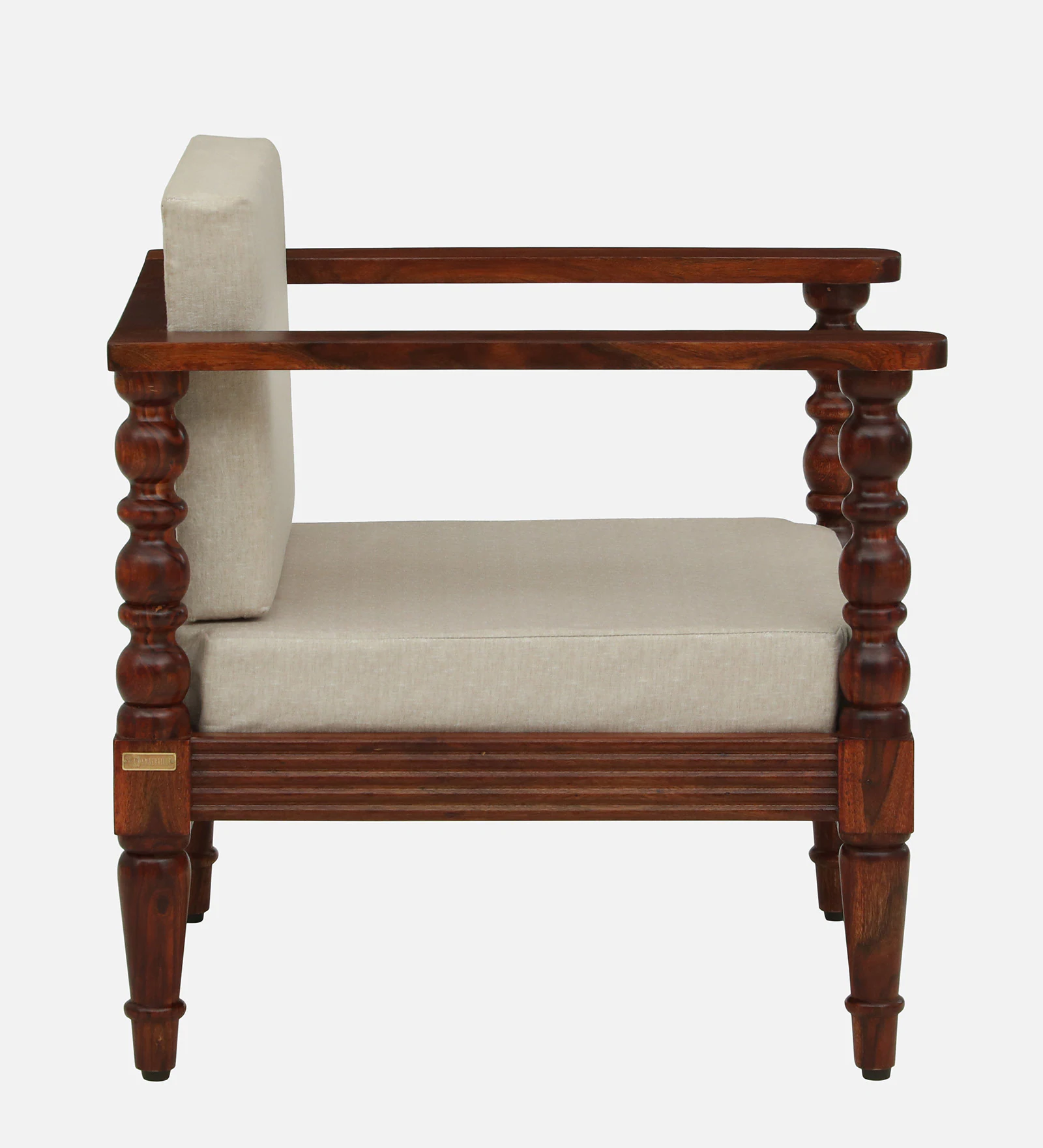 Premium Handcrafted Wooden 1 Seater Sofa for Contemporary Home Décor - Image 6