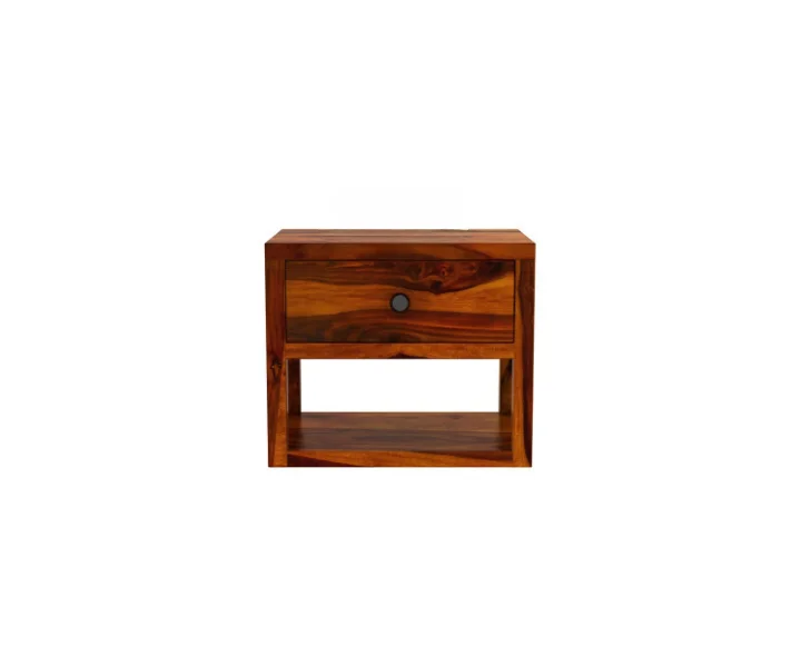 Premium Solid Sheesham Wood Bedside Cabinet - Image 2