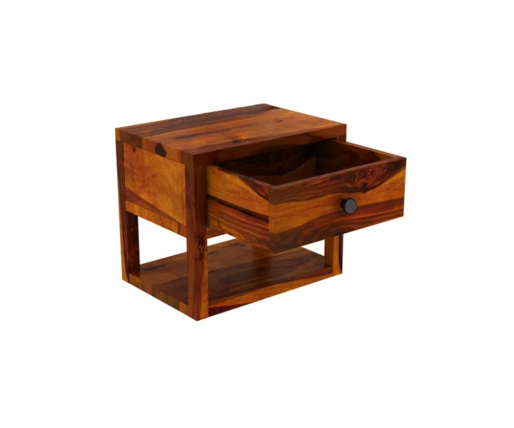Premium Solid Sheesham Wood Bedside Cabinet - Image 5