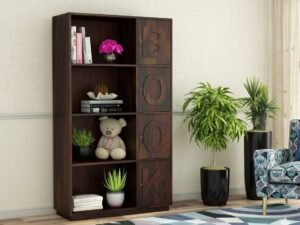 Prestige Handcrafted Solid Sheesham Wood Bookshelf with Open Display Shelves