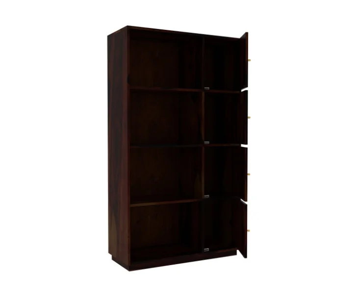 Prestige Handcrafted Solid Sheesham Wood Bookshelf with Open Display Shelves - Image 4