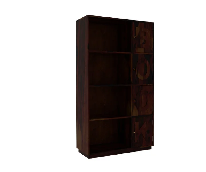 Prestige Handcrafted Solid Sheesham Wood Bookshelf with Open Display Shelves - Image 5
