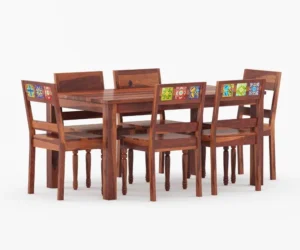 Ravello Modern Solid Sheesham Wood Dining Set - Image 3