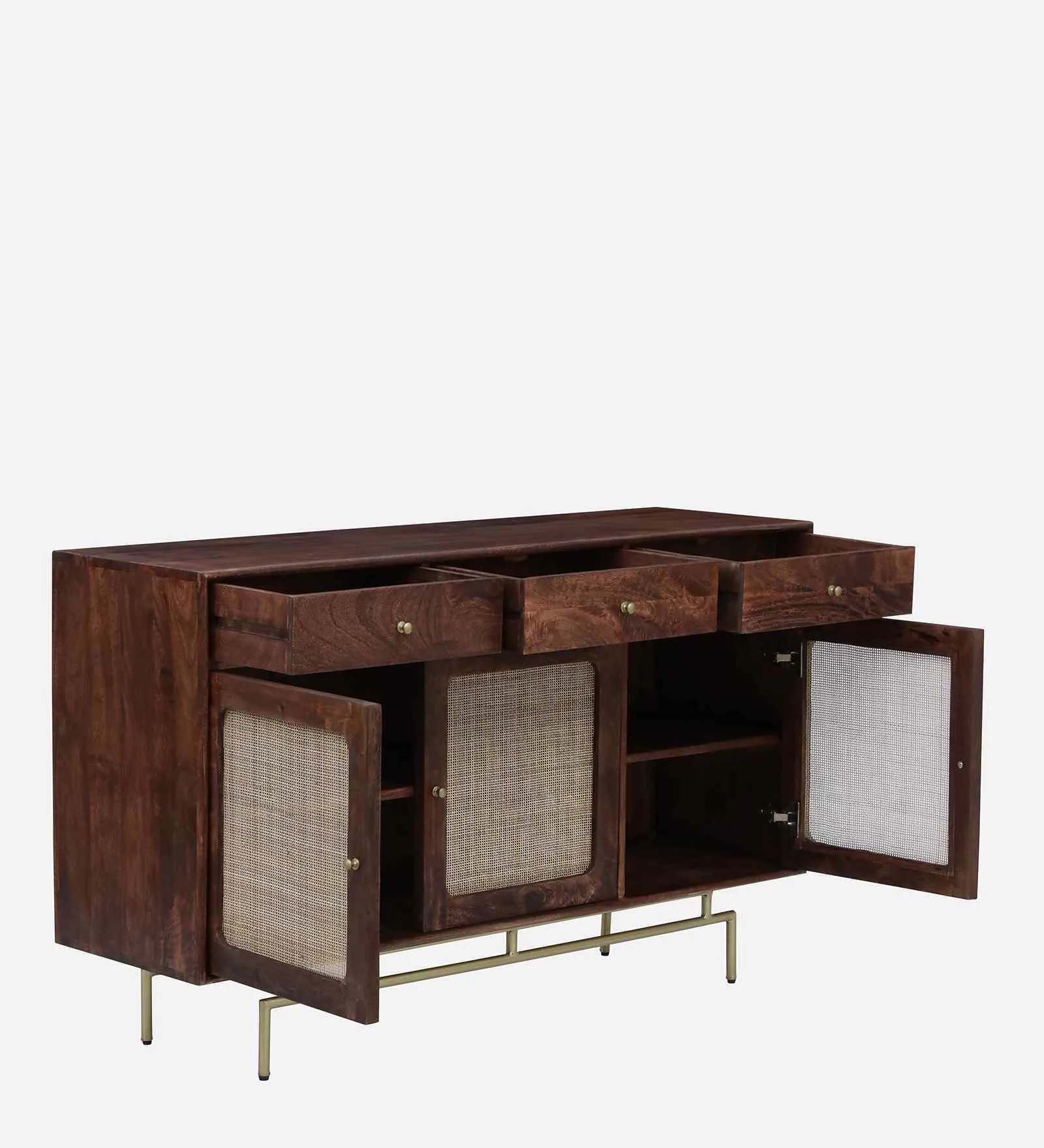 Ravello Solid Wood Side Storage Cabinet in Provincial Teak Finish - Image 2