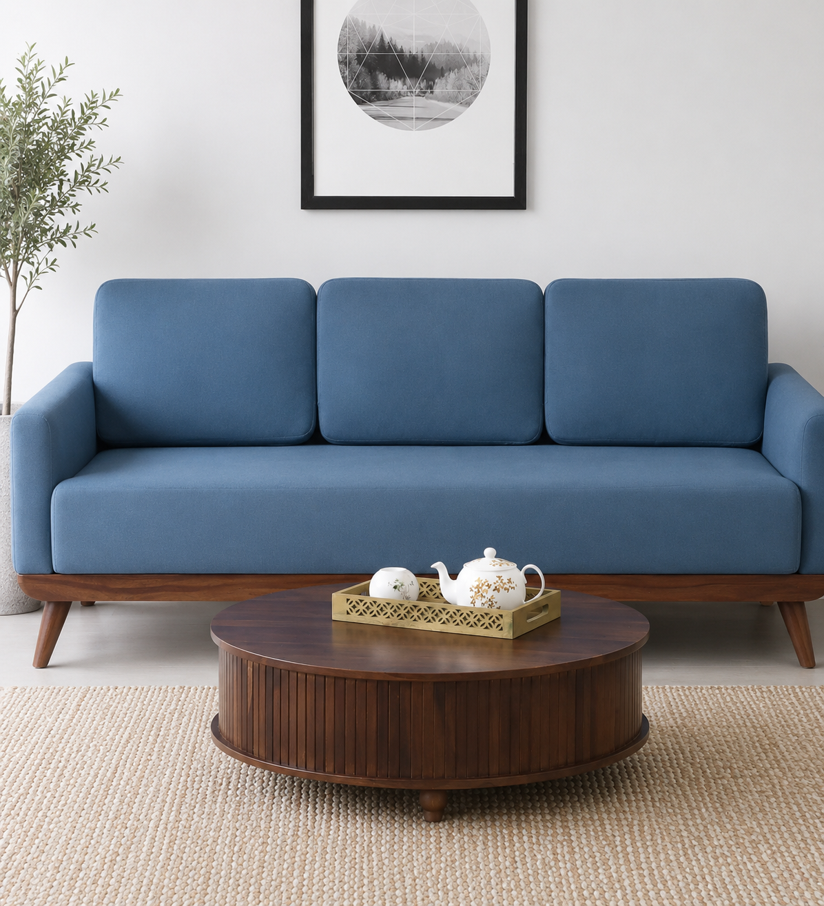 Rivendale Solid Wood Coffee Table in Classic Rustic Finish