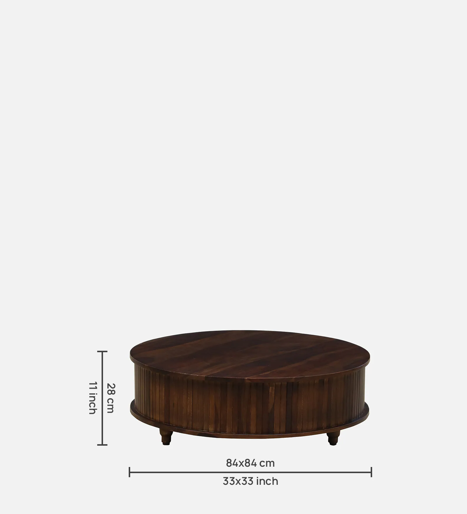 Rivendale Solid Wood Coffee Table in Classic Rustic Finish - Image 5