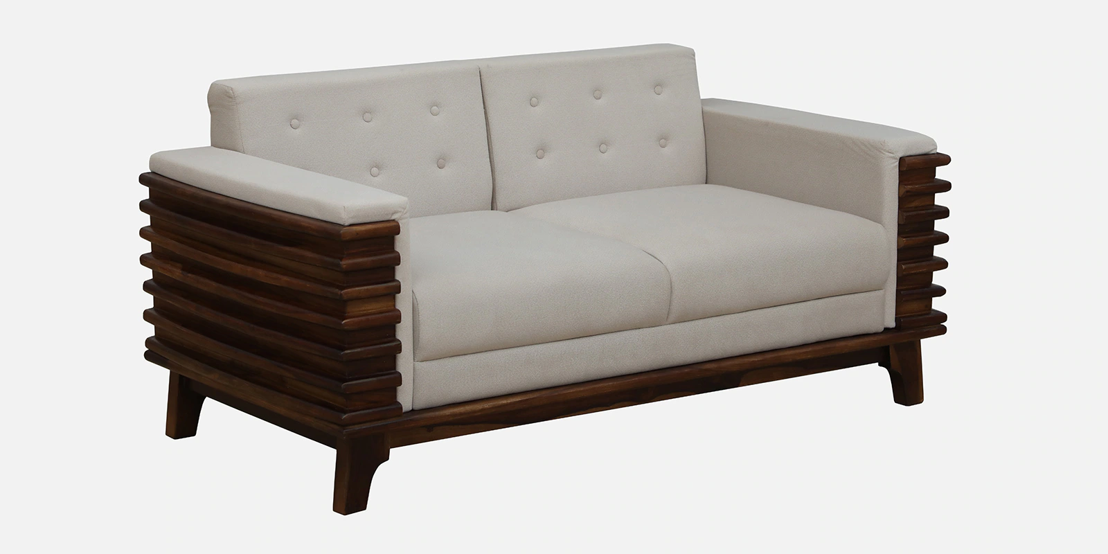 Royal Crest Solid Sheesham Wood 2 Seater Sofa with Plush Cushion Seating - Image 6