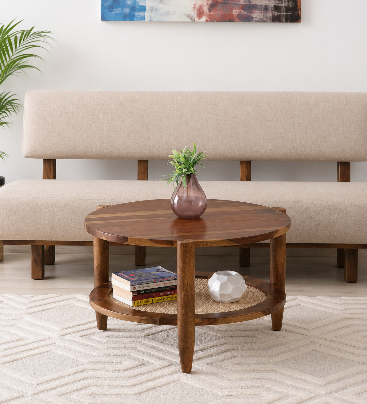 Royal Haven Solid Wood Coffee Table for Elegant Living Spaces