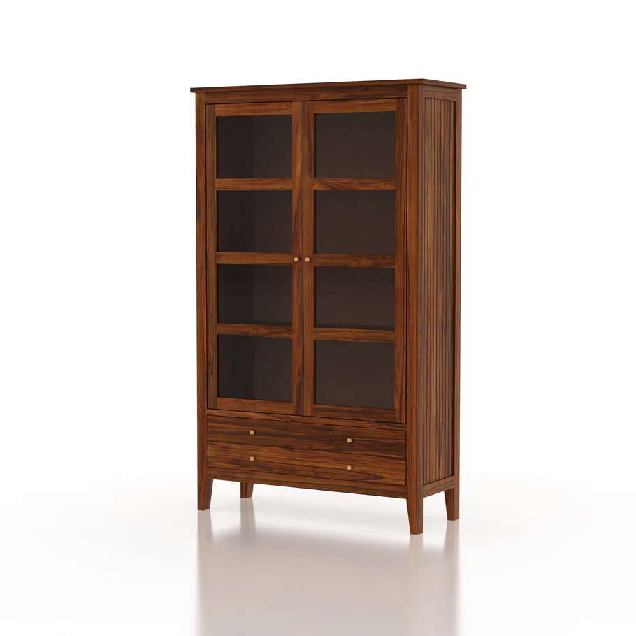 Royal Heritage Solid Sheesham Wood Crockery Unit for Dining Space. - Image 3