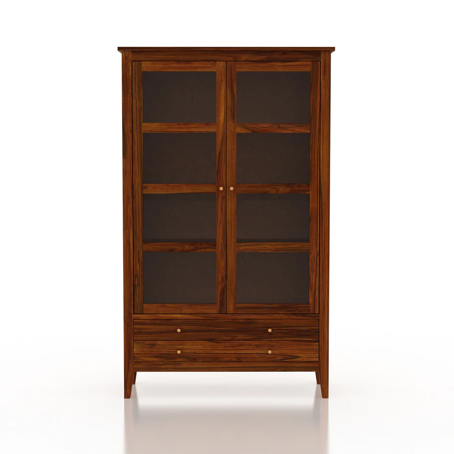 Royal Heritage Solid Sheesham Wood Crockery Unit for Dining Space. - Image 4