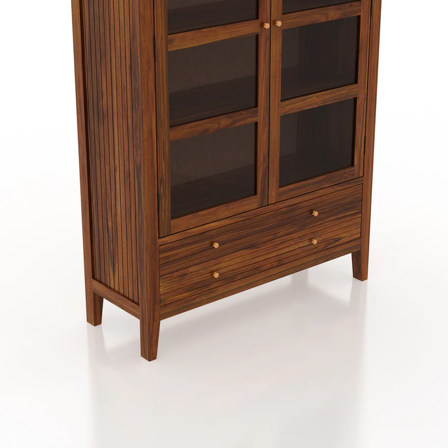 Royal Heritage Solid Sheesham Wood Crockery Unit for Dining Space. - Image 6