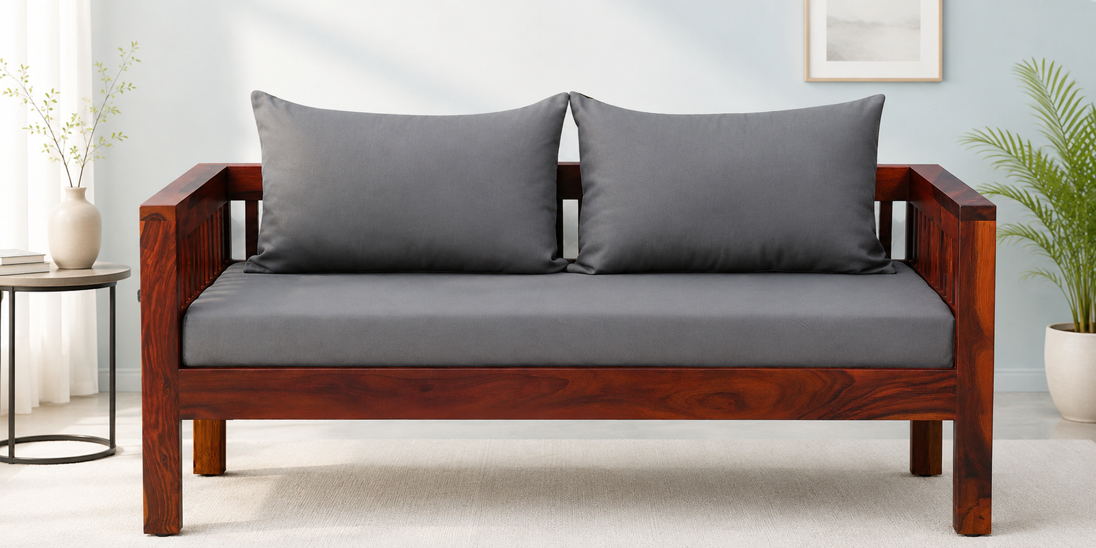 Royal Heritage Solid Wood 2 Seater Sofa Designed for Comfort and Style