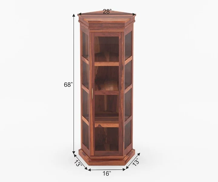 Royal Oak Solid Sheesham Wood Multi Storage Bookshelf for Living Room - Image 2