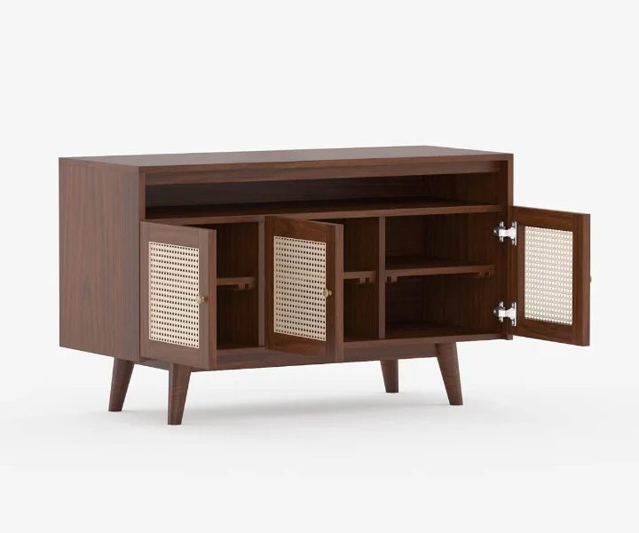 Rustic Haven Solid Sheesham Wood Cabinet in Natural Finish - Image 5