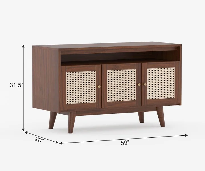 Rustic Haven Solid Sheesham Wood Cabinet in Natural Finish - Image 6