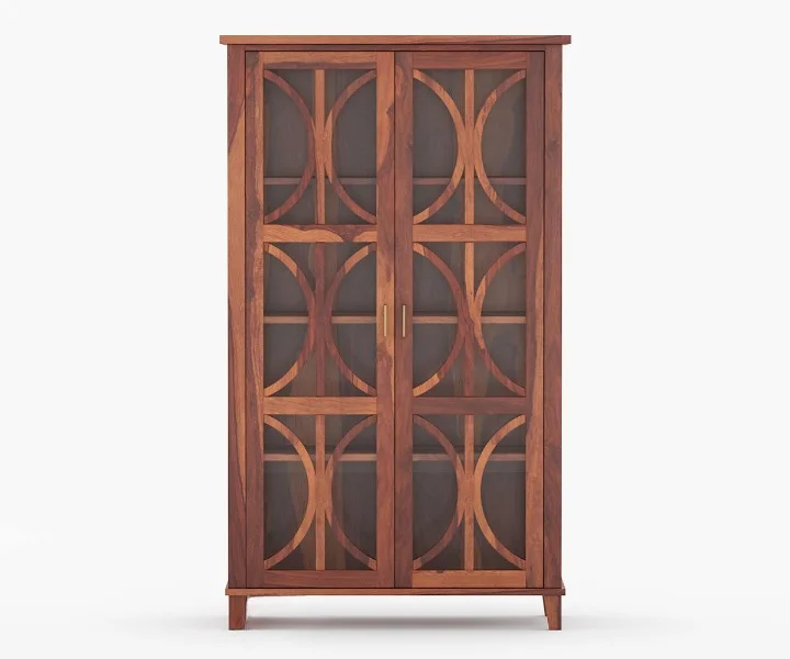 Rustic Haven Solid Sheesham Wood Display Rack and Bookshelf for Home - Image 2