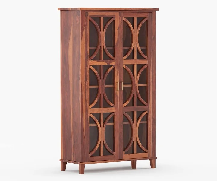 Rustic Haven Solid Sheesham Wood Display Rack and Bookshelf for Home - Image 3