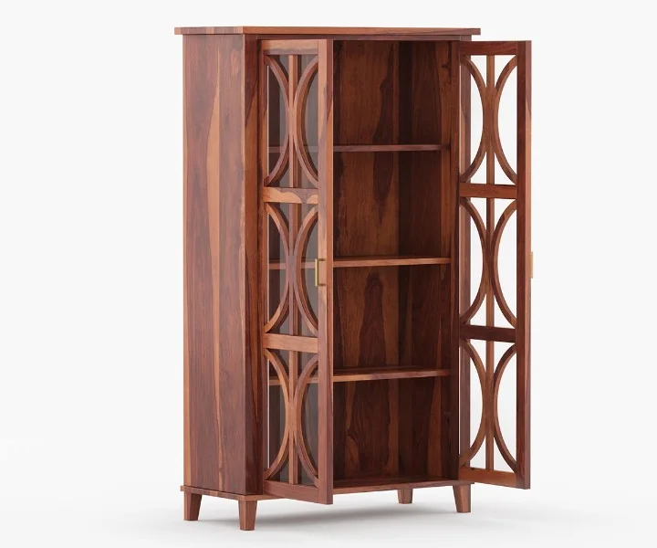 Rustic Haven Solid Sheesham Wood Display Rack and Bookshelf for Home - Image 4