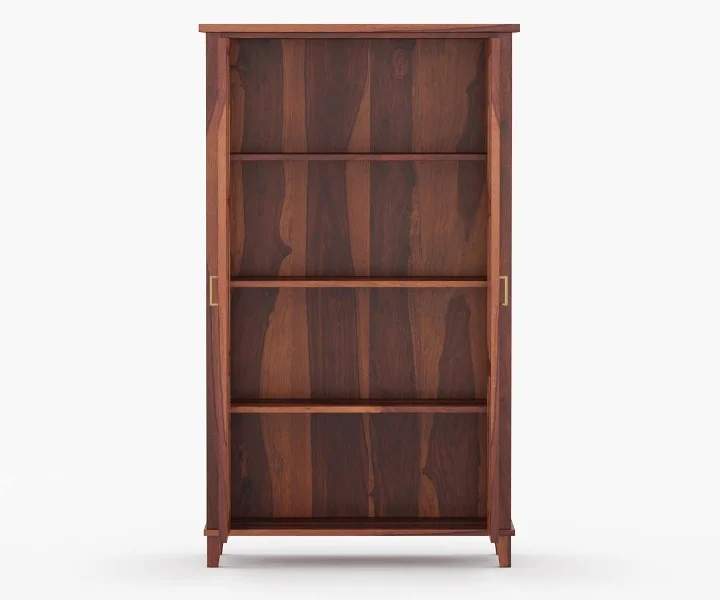 Rustic Haven Solid Sheesham Wood Display Rack and Bookshelf for Home - Image 5