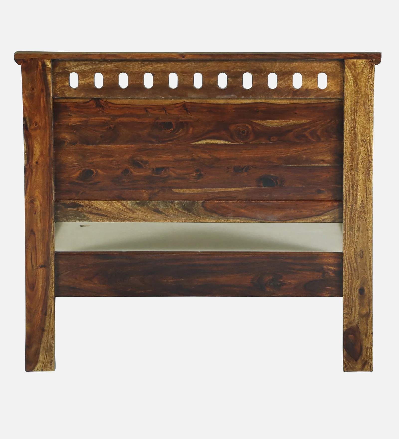 Savora Solid Sheesham Wood Single Bed in Natural Teak Finish - Image 7