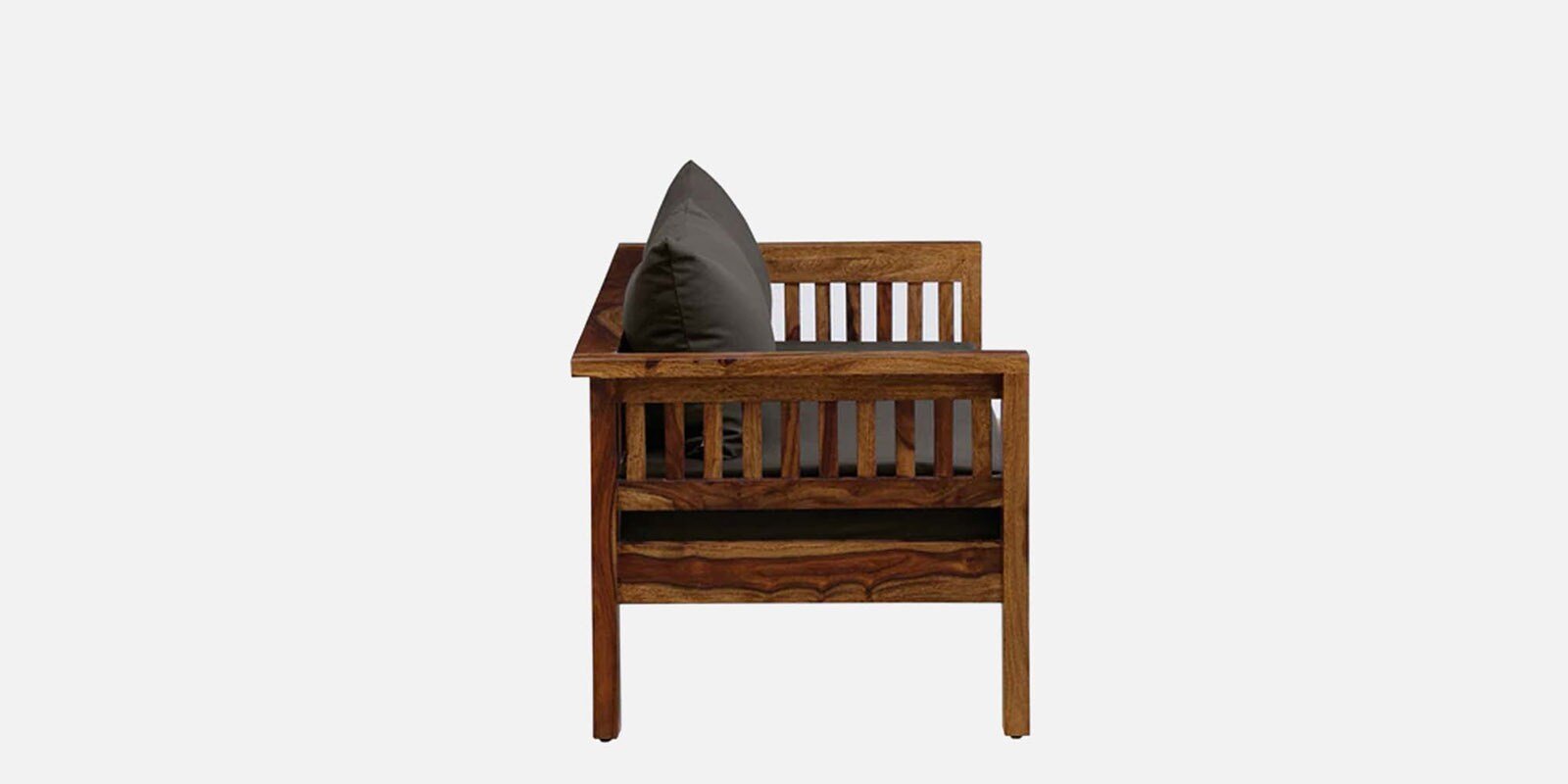 Serenity Luxe Solid Wood 2 Seater Sofa in Natural Wooden Finish - Image 4