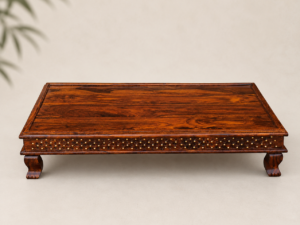 Siddharth Solid Sheesham Wood Chowki in Classic Finish