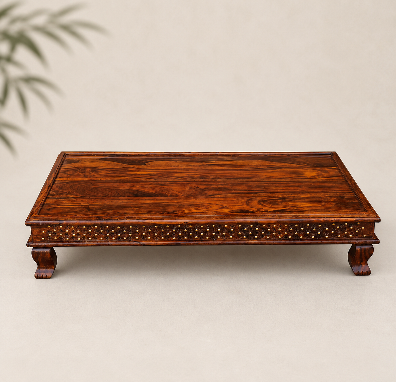 Siddharth Solid Sheesham Wood Chowki in Classic Finish