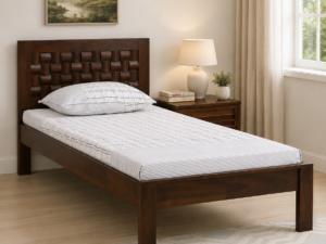 Sierra Handcrafted Solid Wooden Single Bed in Honey Oak Finish