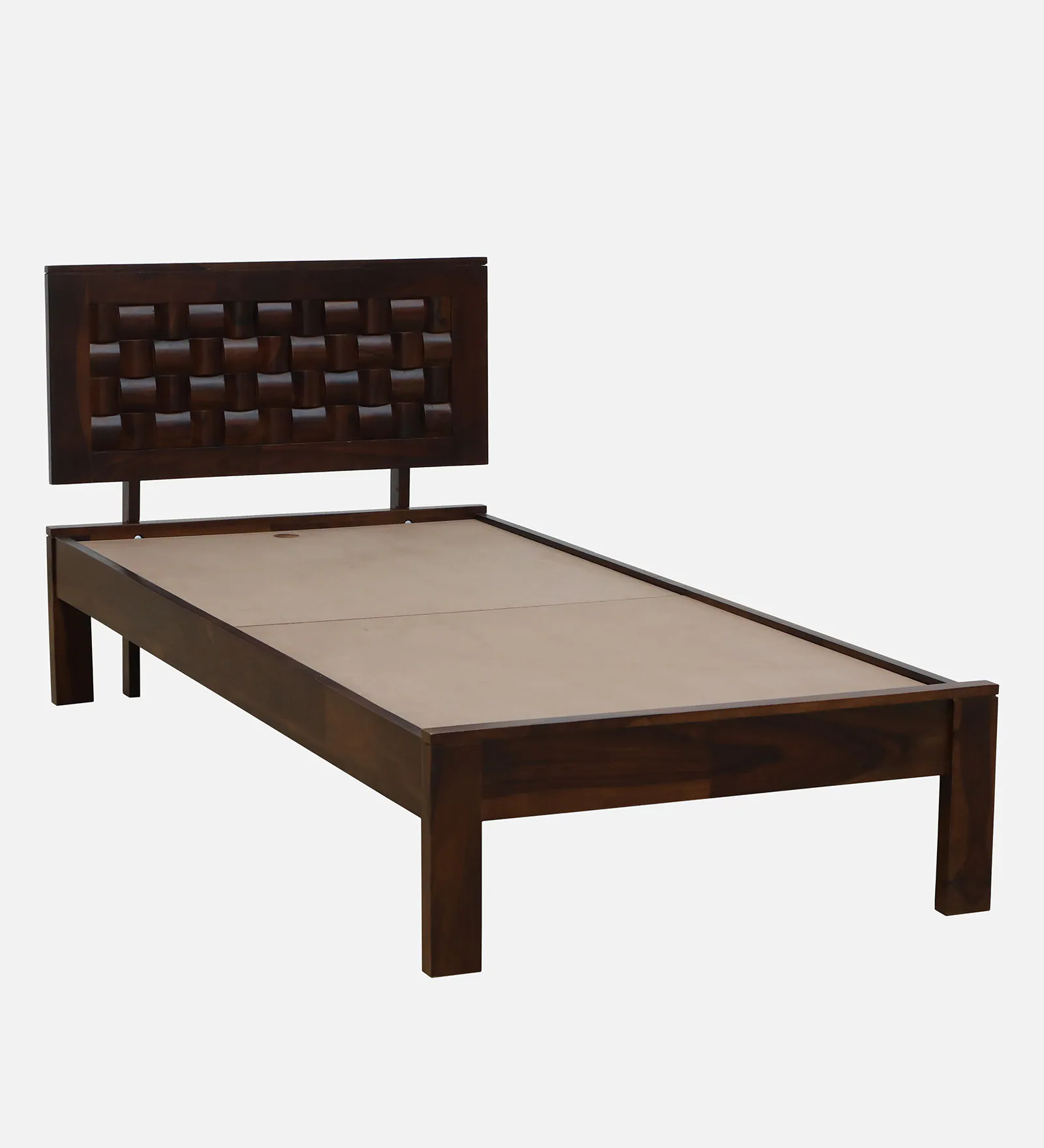Sierra Handcrafted Solid Wooden Single Bed in Honey Oak Finish - Image 3