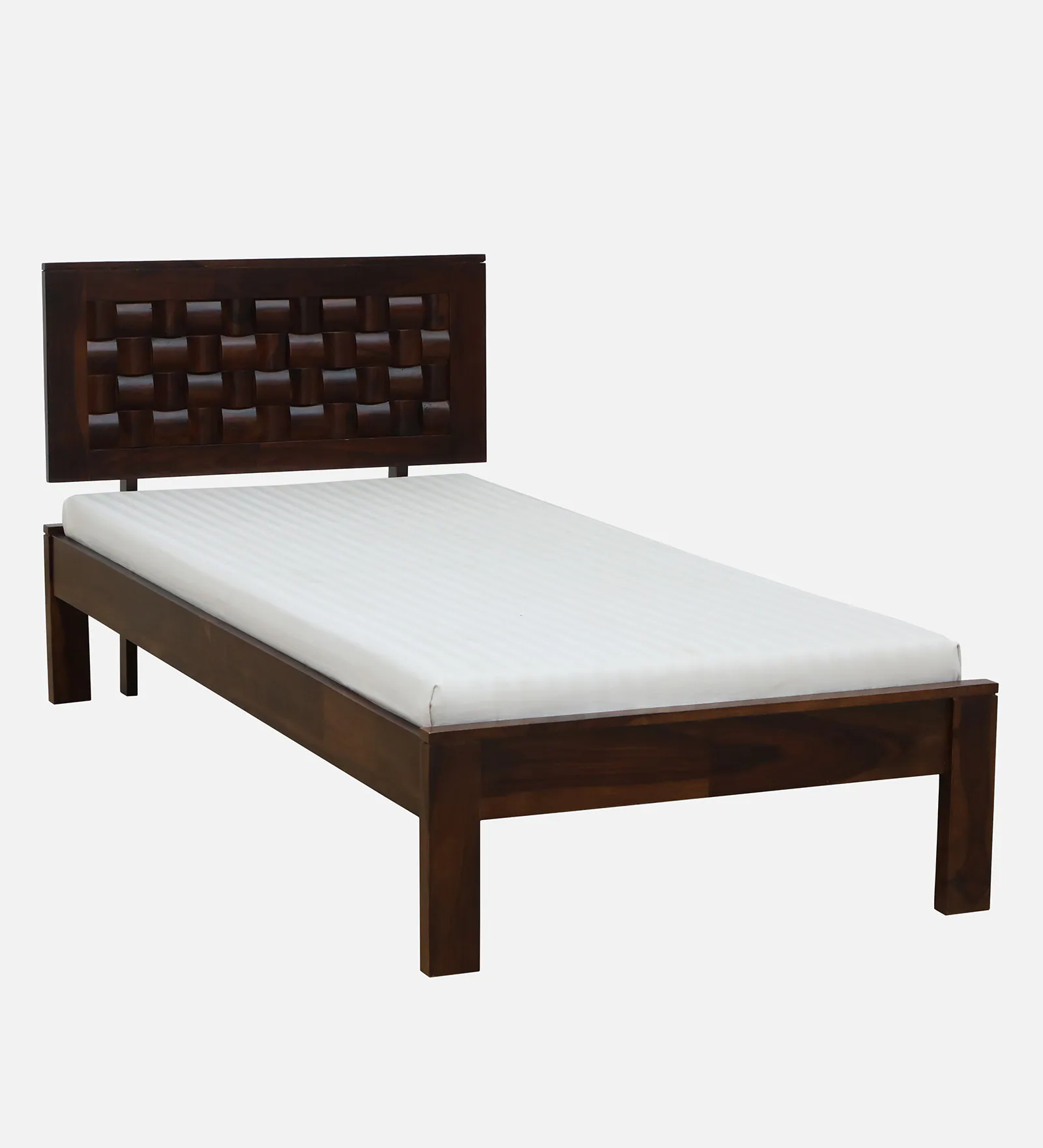 Sierra Handcrafted Solid Wooden Single Bed in Honey Oak Finish - Image 5