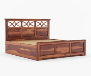 Sierra Premium Solid Sheesham Wood Platform Storage Bed - Image 4