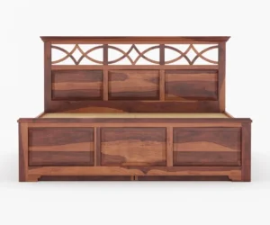 Sierra Premium Solid Sheesham Wood Platform Storage Bed - Image 5