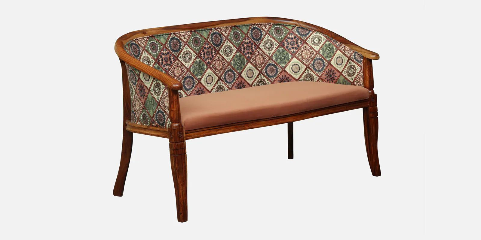 Signature Collection Premium Wooden 2 Seater Sofa with Soft Cushion Seating - Image 6