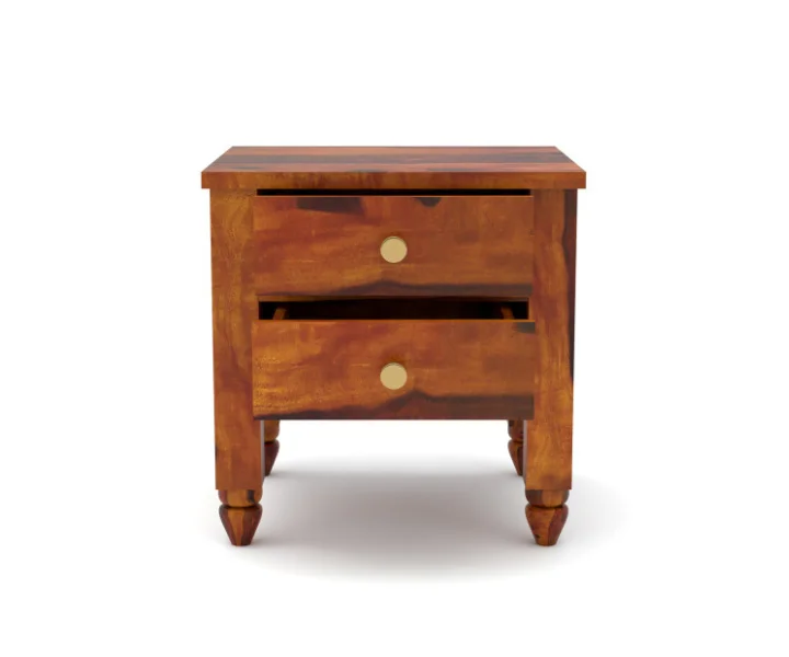 Solid Wood Bedside Table with Drawer - Image 4