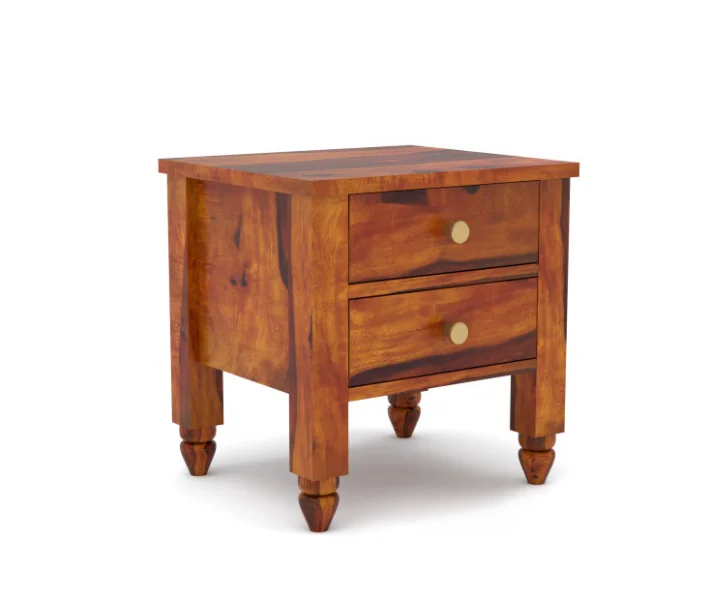 Solid Wood Bedside Table with Drawer - Image 5