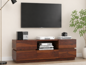 Solid Wood TV Unit