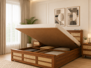 Solvesta Premium Wooden Bed with Timeless Bedroom Styling