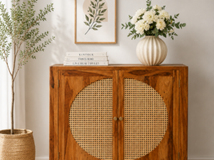 Solvyn Premium Solid Wood Cabinet for Modern and Minimal Interiors